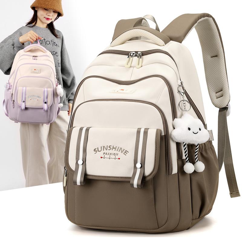Junior High School Students' School Bags Versatile Ins Backpacks Niche Primary and Secondary School Students  Large Capacity of Girls