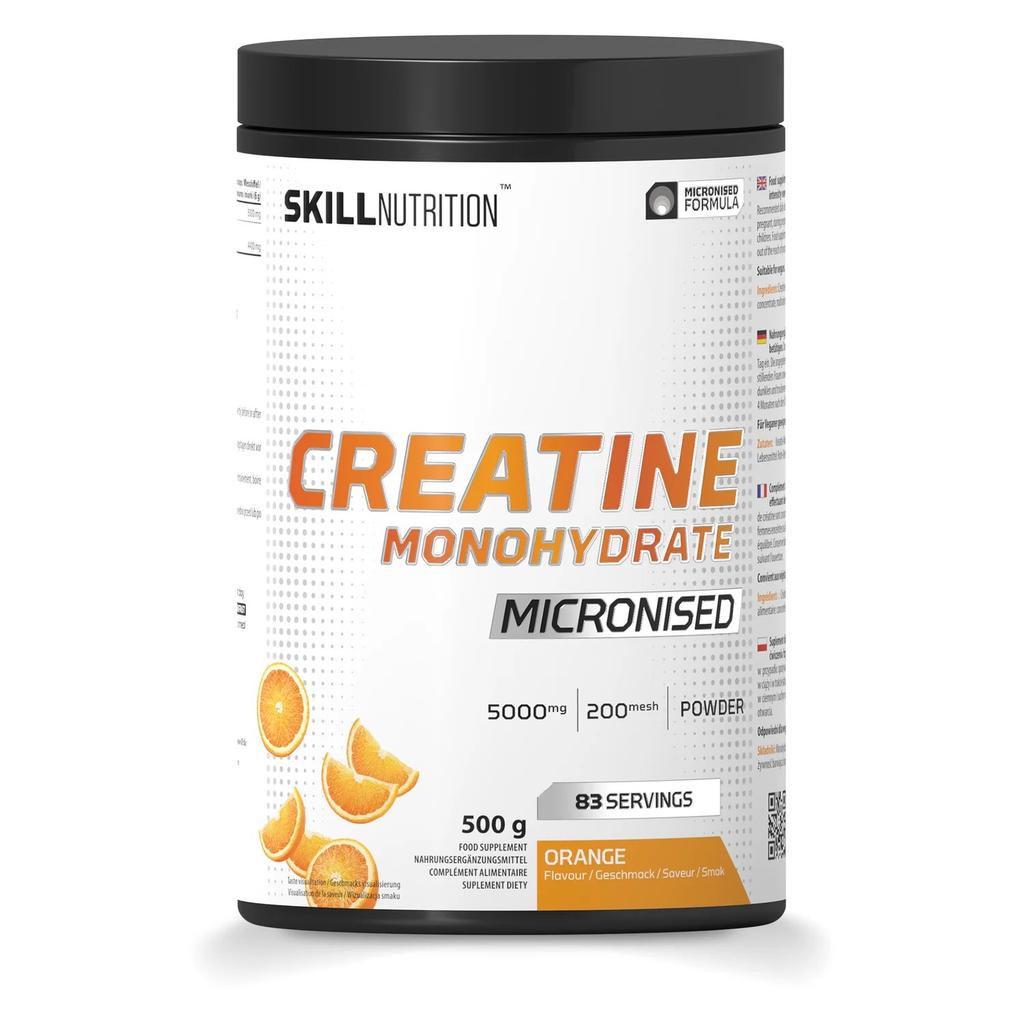 Micronised Creatine Monohydrate Flavoured, Orange - 500 grams