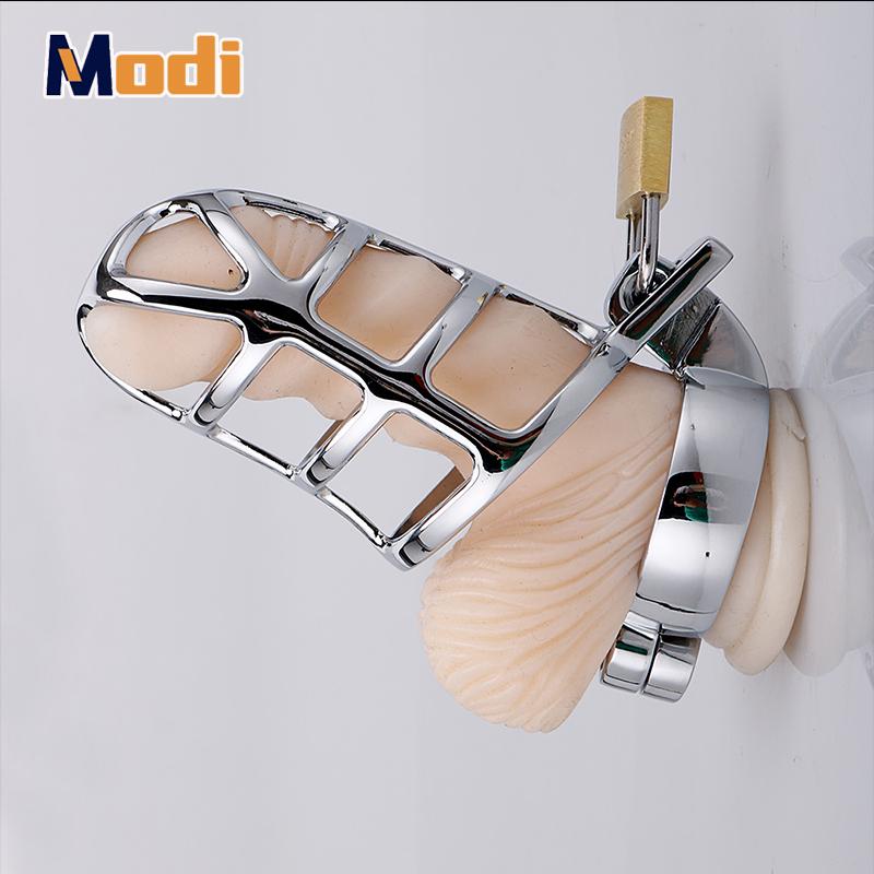 MoDi BDSM sexuální hračka pro muže zařízení cudnosti zámek penisu erotické otroctví manžel věrnost Big Metal Cock Cage Gay