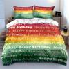 Happy Birthday Rainbow Bedding Bedding Duvet Cover Set Duvet Cover Pillowcases (1 * Duvet Cover 2 * Pillowcases, without duvet insert)