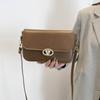 Personalized commuter small square bag women's leisure new solid color simple versatile daily temperament light luxury messenger bag