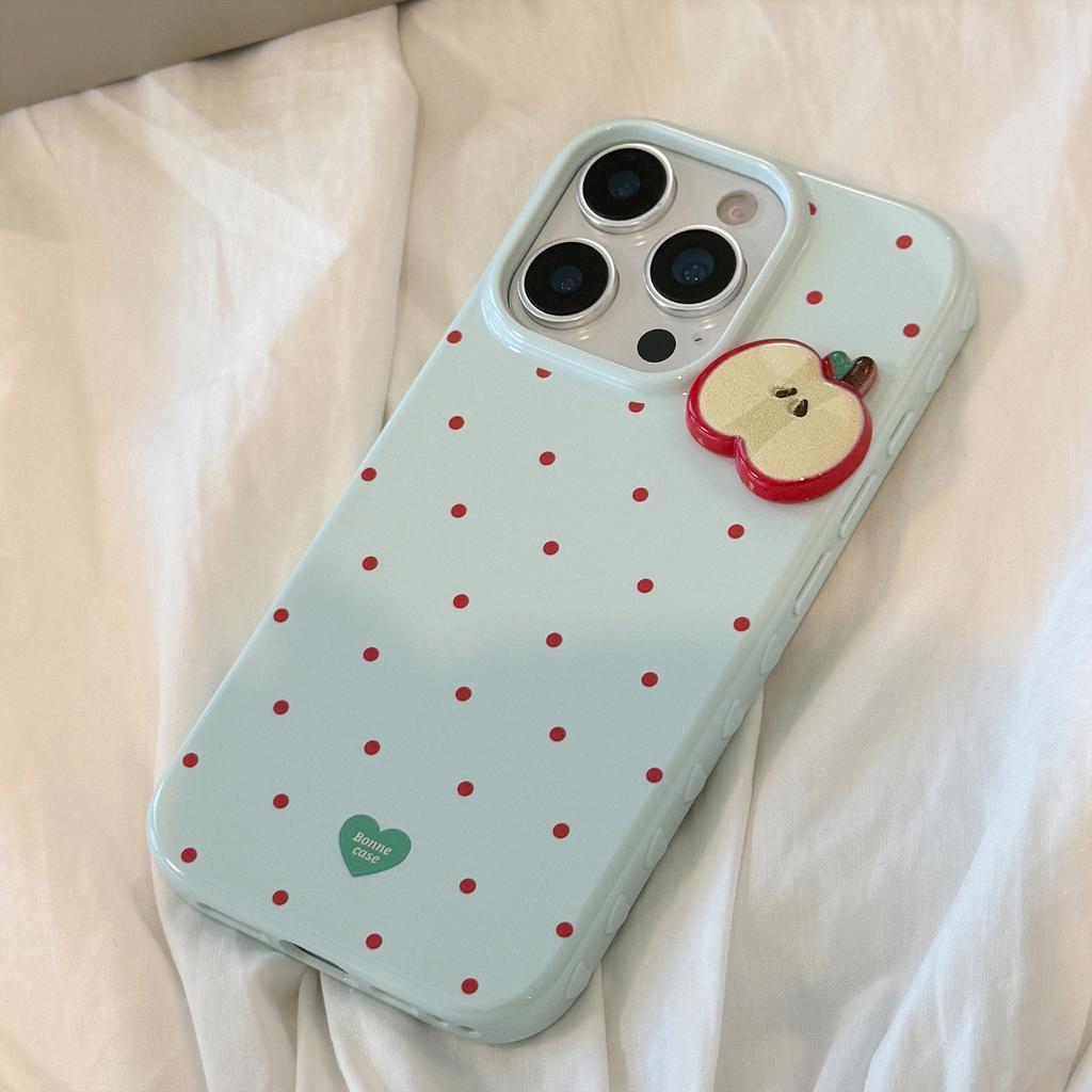 Red Dots Apple 17 Mobile Phone Case Iphone16promax Suitable for 12 Anti-fall 14 Three-dimensional 13 Small Fresh 15