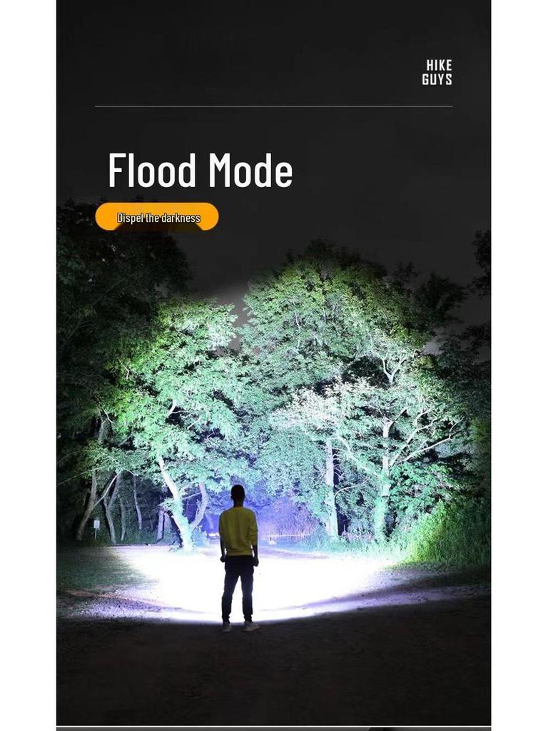 Waterproof Multifun LED Outdoor Flashlight: High-Intensity, Side Light, Zoom, USB Rechargeable