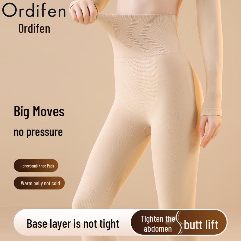 

Odifen Женские бесшовные термолеггинсы с высоким поясом и контролем живота One Size F (Recommended 80-125 jin)