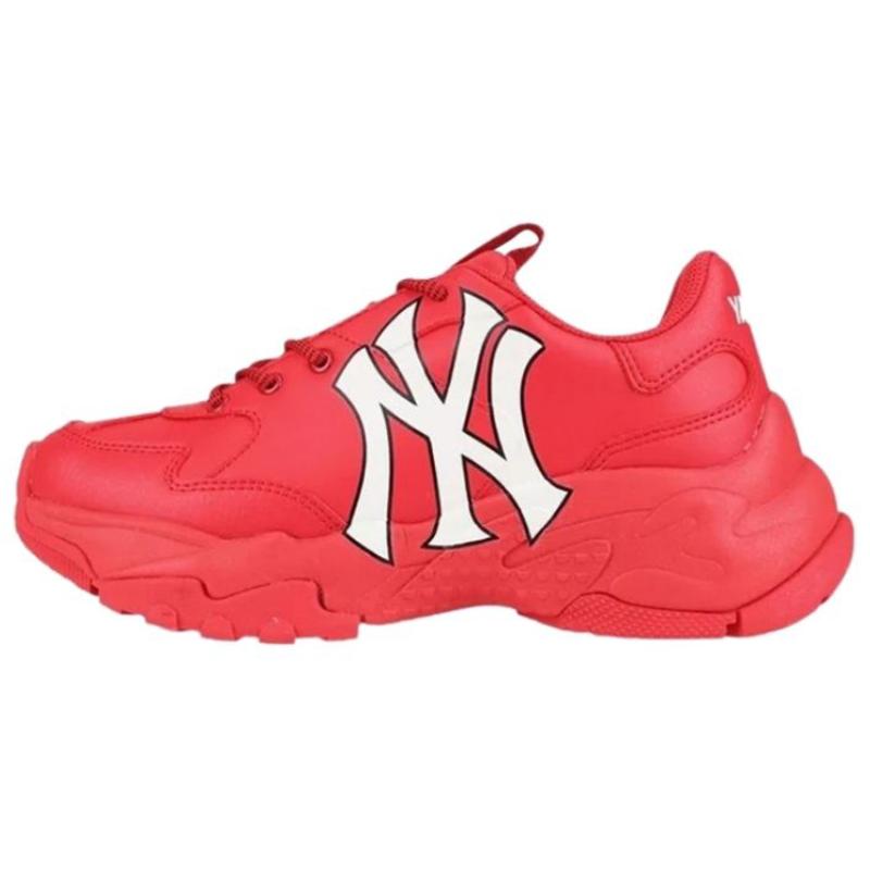 MLB Big Ball Chunky Cushioned Slip-Resistant Height Increasing Low-Top Chunky Sneakers Unisex Red Sneakers 32SHC1011-50R 36.5