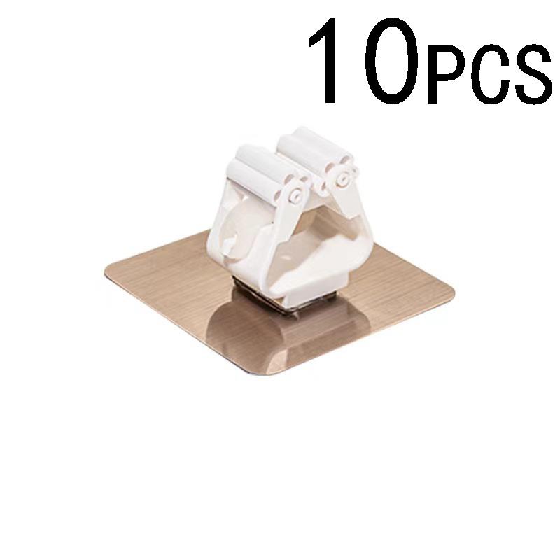 1-10pcs Adhesive Multi-Purpose Hooks Wall Mounted Mop Organizer Holder RackBrush Broom Hanger Hook Kitchen Bathroom Strong Hooks