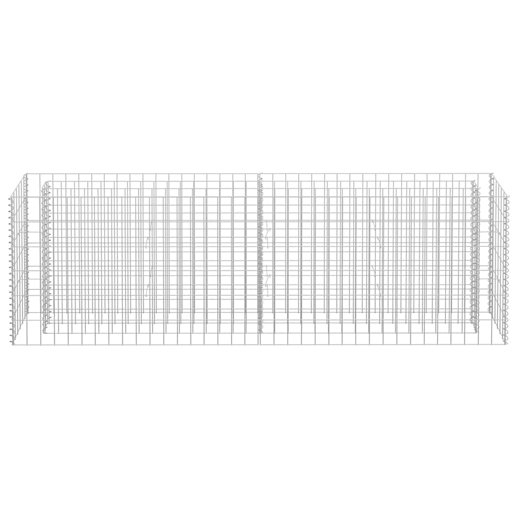 vidaXL Gabionen-Hochbeet Verzinkter Stahl 180×30×60 cm