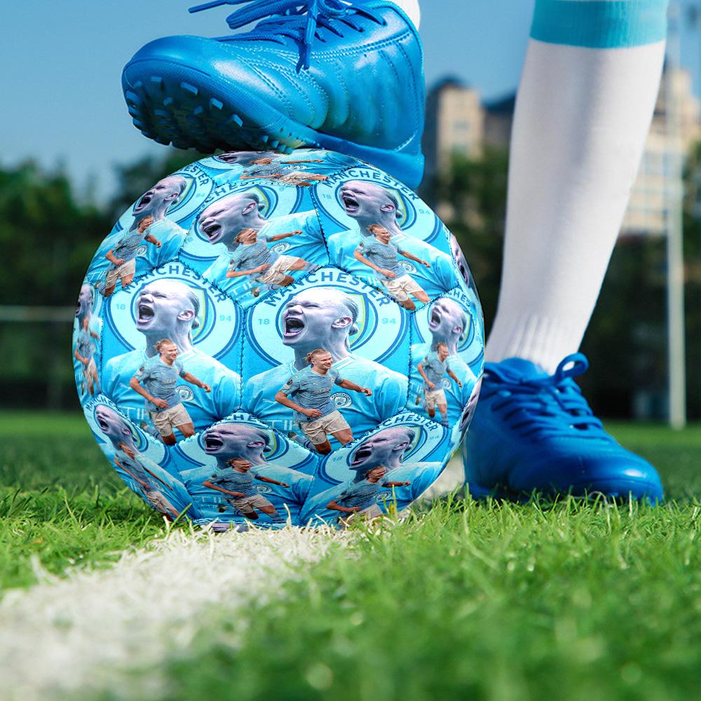 Haaland's Number 9 Journey Size 5 Soccer Balls, High-Quality, Anti-Slip, Protective Football, a Unique Gift Suitable for Birthdays, Christmas