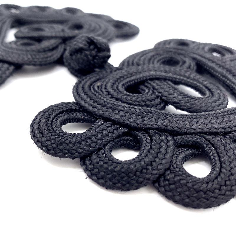 Handmade Peacock Tail Chinese Frog Button-Matching Pair Closures for Qipao, Coat Evening Dress, Vintage Garment Accessory