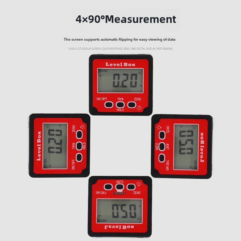 Hot 4x90° 2-Button Digital Inclinometer & Angle Slope Meter