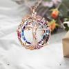 Exquisite Personality Hollowed-out Tree of Life Red Bird Pendant Necklace for Women Family Collar Jewelry Gifts of Love Gift