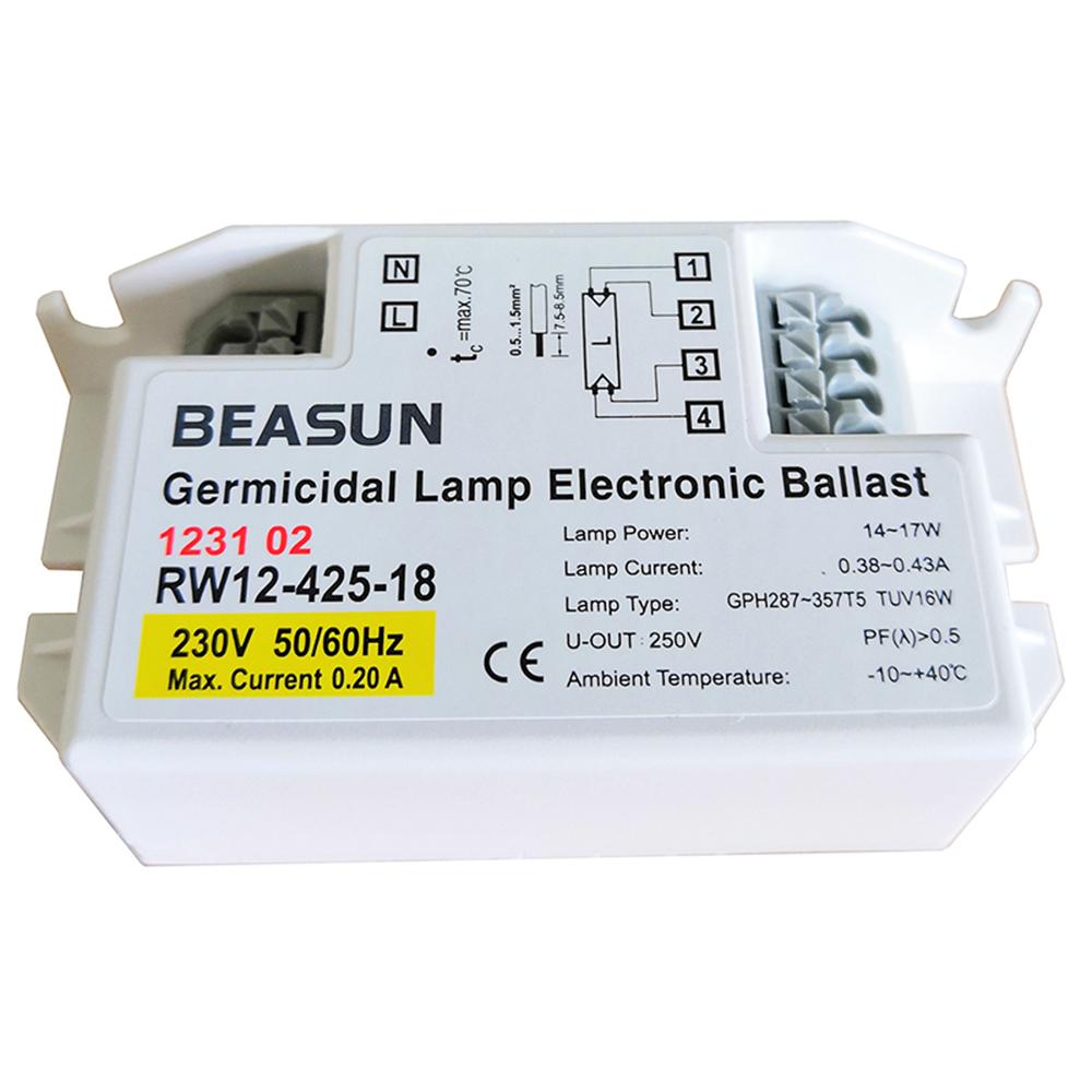 

RW12-180-10 RW12-180-18 230В 10Вт 18Вт Бактерицидная лампа Электронный балласт для лампы RW12-425-18 (18W) белый