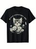 Funny Cat Graphic T-Shirt - 'Rage Consumes Me' Sarcastic Kitten & Flower Design