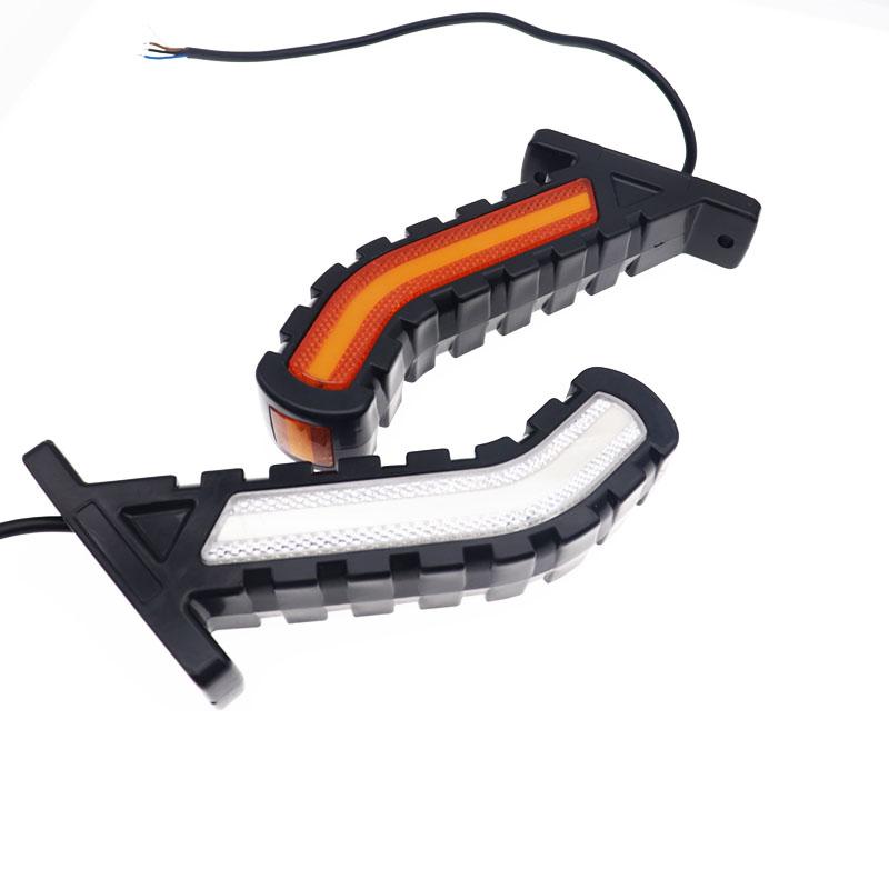 2 Pack Side Marker Light Signal Light Truck Turn Trailer LED Neon Light Bar 24V Truck Position Light Waterproof Triple Side Light Amber Red White