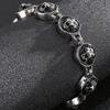 16 mm breites rundes Tigerkopf-Kettenarmband für Herren, Edelstahl, Herren-Charm-Armbänder, Schmuck