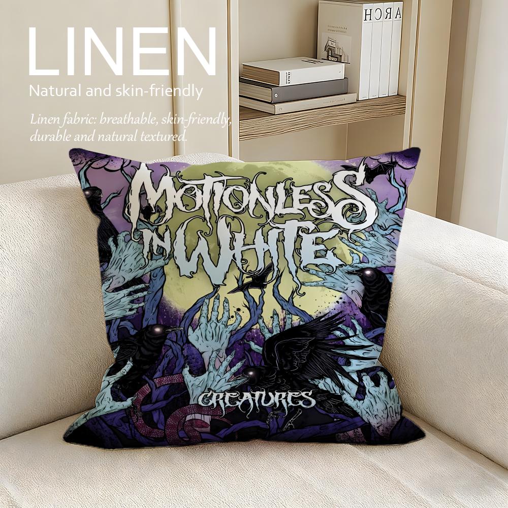 Music Motionless In White Cushion Cover Pillowcase Set Pcs x x Breathable Washable Sofa Cushion Cover