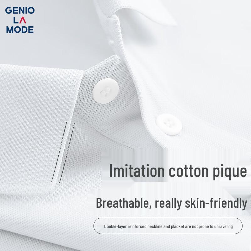 GENIOLAMODE Men's Short Sleeve Casual Polo Shirt