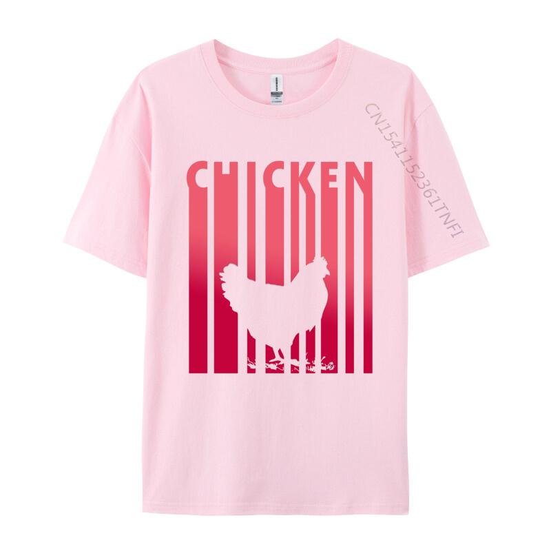 Vintage Sunset Chicken Tee Shirts Adult Premium Cotton Oversized Tops Retro Tshirts Designer Clothes Unisex