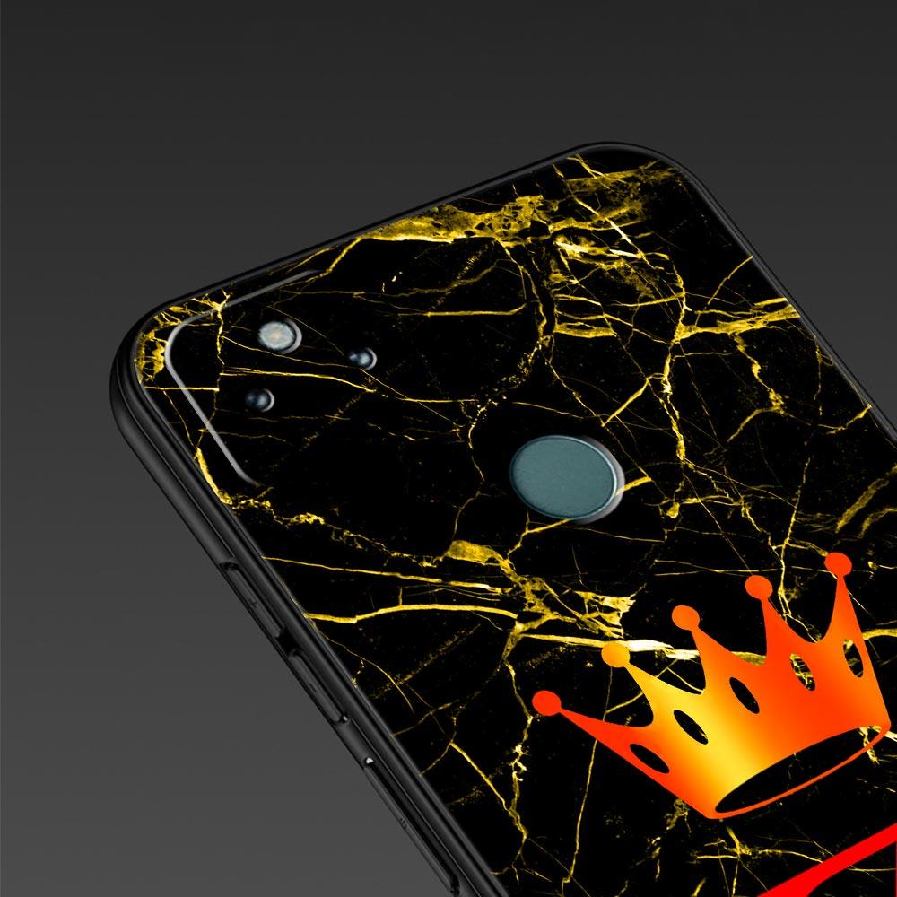Marble Letter Phone Case Cover for Google Pixel 10 9 8 7 6 9A 8A 7A 6A Pro Shockproof Soft TPU 10 Pro XL Shell Fundas Capas Bags