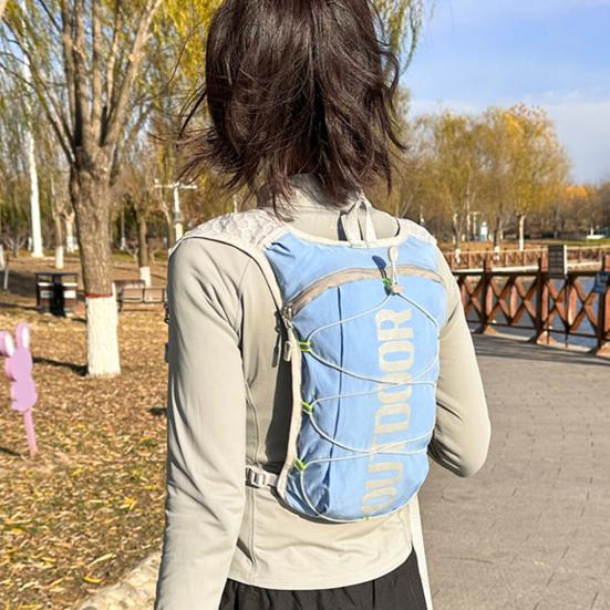 Hydration Backpack Multi-Pocket Water Backpack with Hydration Bladder Reflective Strip Hydration Pack for Hiking Running Cycling