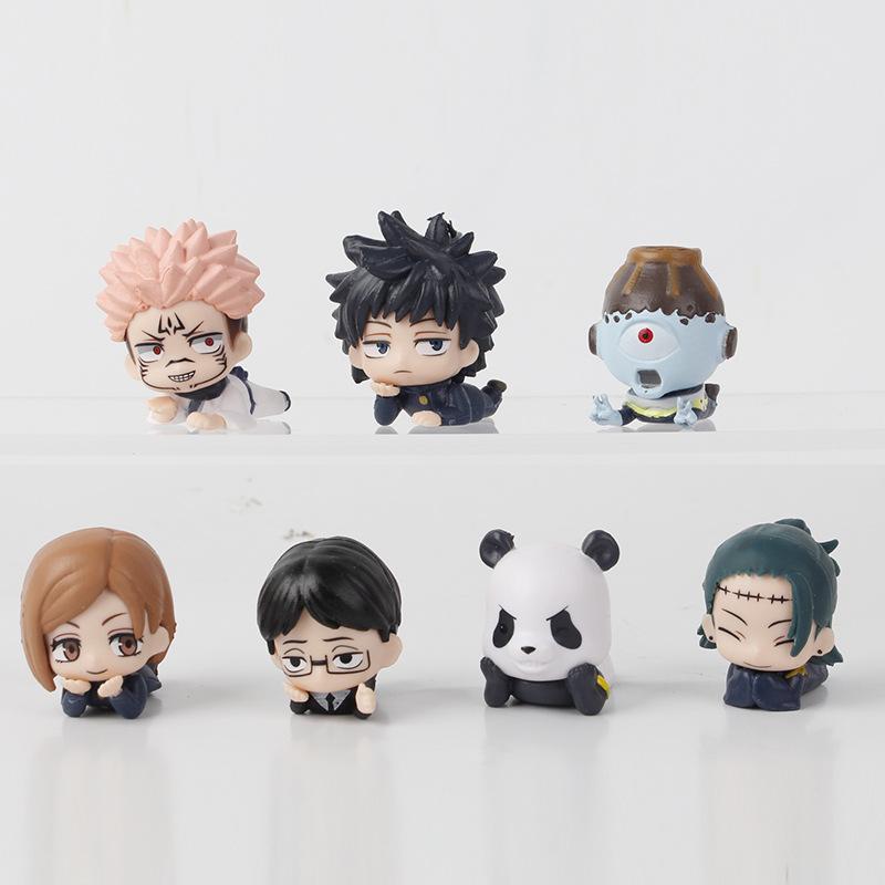 New Anime Kaisen Figure Q Version Satoru Gojo Itadori Yuji Fushiguro Megumi Kugisaki Model Car Decora Blind Box Gift Toy