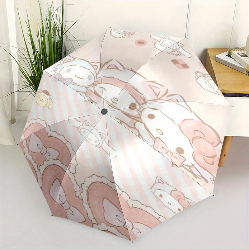 

Good Friends Cinnamoroll My Melody HelloKitty Automatic 3-Fold Cartoon Umbrella Design, Cute Cartoon Pattern, Portable Outdoor Umbrella, Perfect, Holi