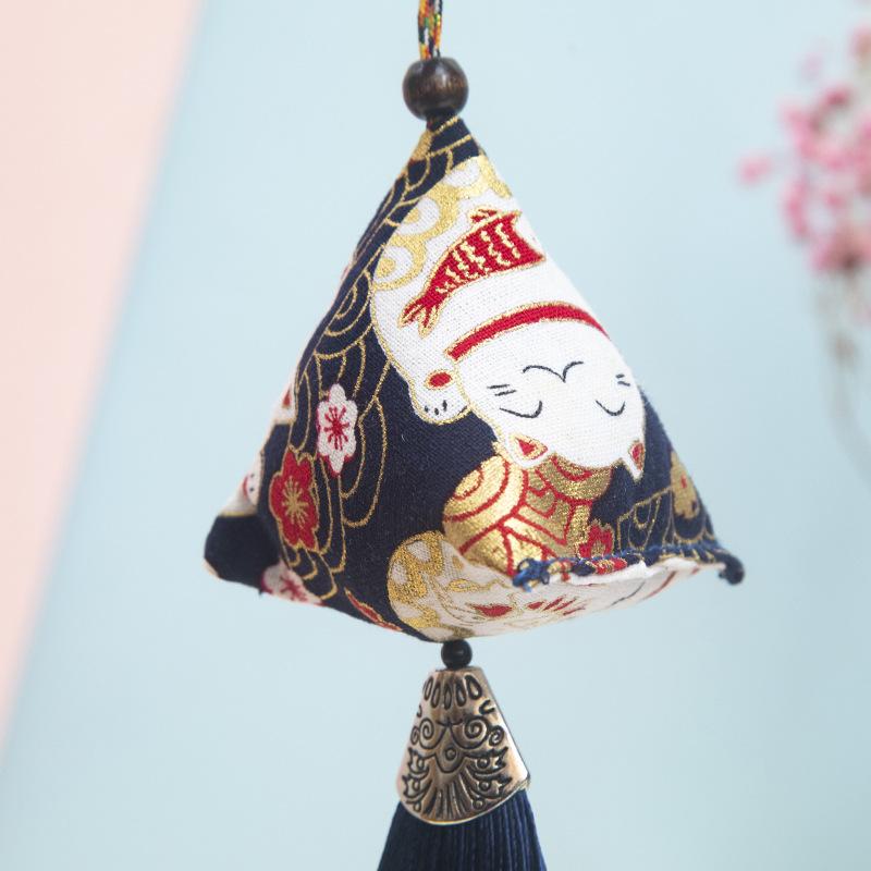 Dragon Boat Festival Zongzi Sachet Triangle Moxa Leaf Sachet Bag with Mosquito Repellent Sachet Gift Box Pendant Shopping Mall Gifts