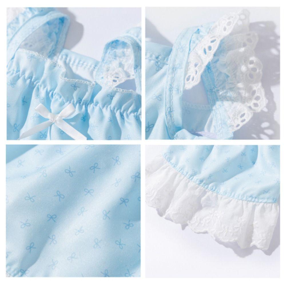 Exquisite Lace Cat Skirt Soft Dog Princess Dress Simple Bow Print Dog Dress  Pet Clothes