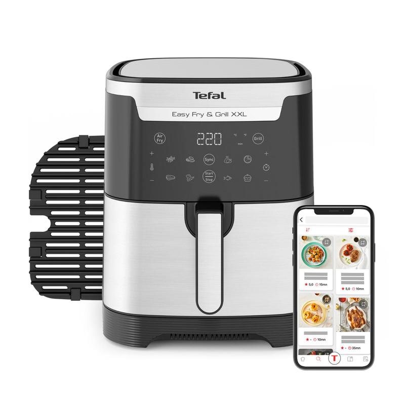 

Tefal Easy Fry Grill XXL EY801 1830W 6.5l фритюрница без жира чёрный/серебряный