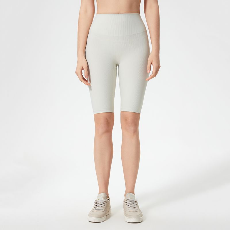 

Flat Half Length Yoga Pants Women s Summer Thin High Elastic Thread Sports Wait Lifting Fitness Shorts Women s Peach Hip Raise Bone White M/6 (Recommendation 50.00 kg-57.50 kg