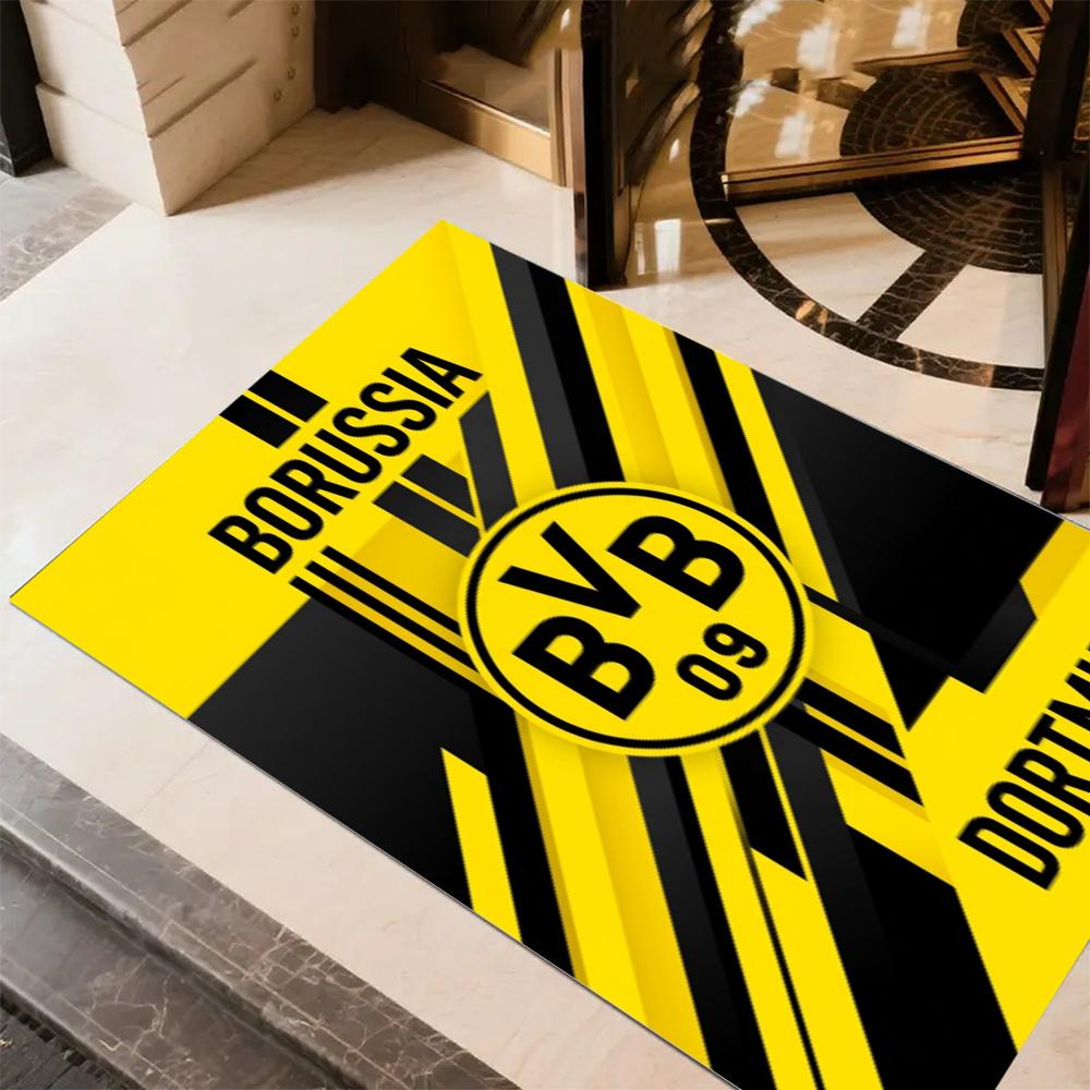 Bvb Borussia Dortmund Football Team Area Rug Design For Outdoor Bedrooms Balcony Entryway Antislip Carpet Office Home Decor