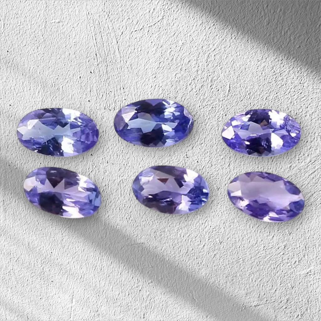 A Quality Natural Oval Cut 4 To 8 MM Size Tanzanite Gemstone, Loose Gemstones, Calibrated Size Tanzanite Gemstone For Making Jewelry