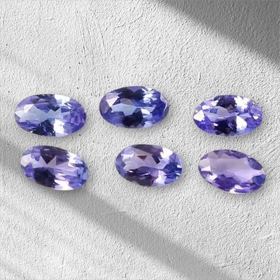 A Quality Natural Oval Cut 4 To 8 MM Size Tanzanite Gemstone, Loose Gemstones, Calibrated Size Tanzanite Gemstone For Making Jewelry