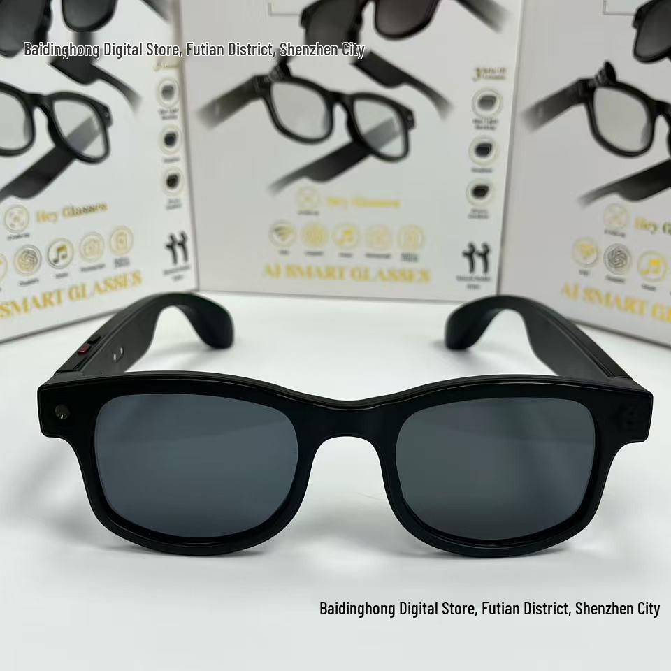 AIMB-G1 Smart Glasses: AI-Powered Translation, Image & Object Recognition, Anti-Shake Photography, Video Recording, Blue