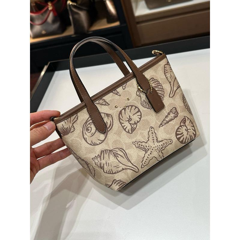 

Mini tote bag printed shopping bag retro portable tote bag shoulder messenger women s bag size: 15*9*14cm