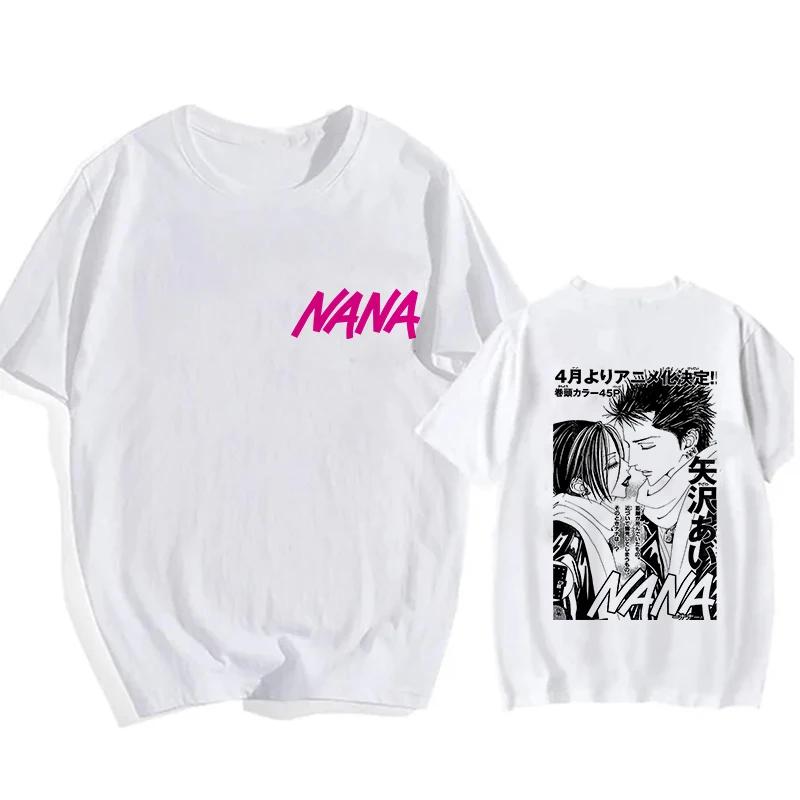 Nana Osaki Goth Manga T-Shirt Herren Damen Lustiges T-Shirt Schwarze Steine Grafik Tops Mode Hip Hop Y2k T-Shirt Streetwear Kleidung