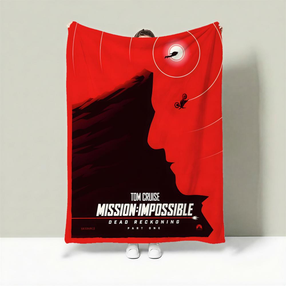 Movie M-Mission: Impossible Throw Lightweight 240g Flannel Blanket Soft Skin-friendly for Summer Cooling