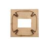 A96I-Leather Craft Tools 125X125mm DIY Storage Tray Cutting Die With Sewing Hole Punch