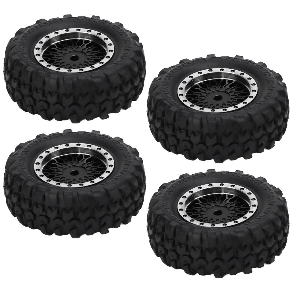 4PCS RC Car Wheels Mesh Wheels and Tires Set for Xiaomi Jimny XMYKC01CM 1 16 Remote Control Cars Black