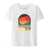 Inhalation Graphic Tshirt Funny Tee Portrait Oneck Kawaii Clothes Pattern Tops Women Cool Slim Blouse Novelty Creative Lovely