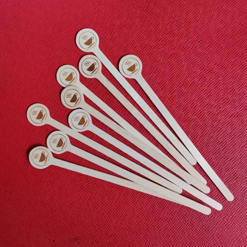 100 Count Wood Stir Stick for Coffee and Drinks 5.9Inch Stirring Rod Coffee Supplies Wood Beverage Mixer for Restaurant