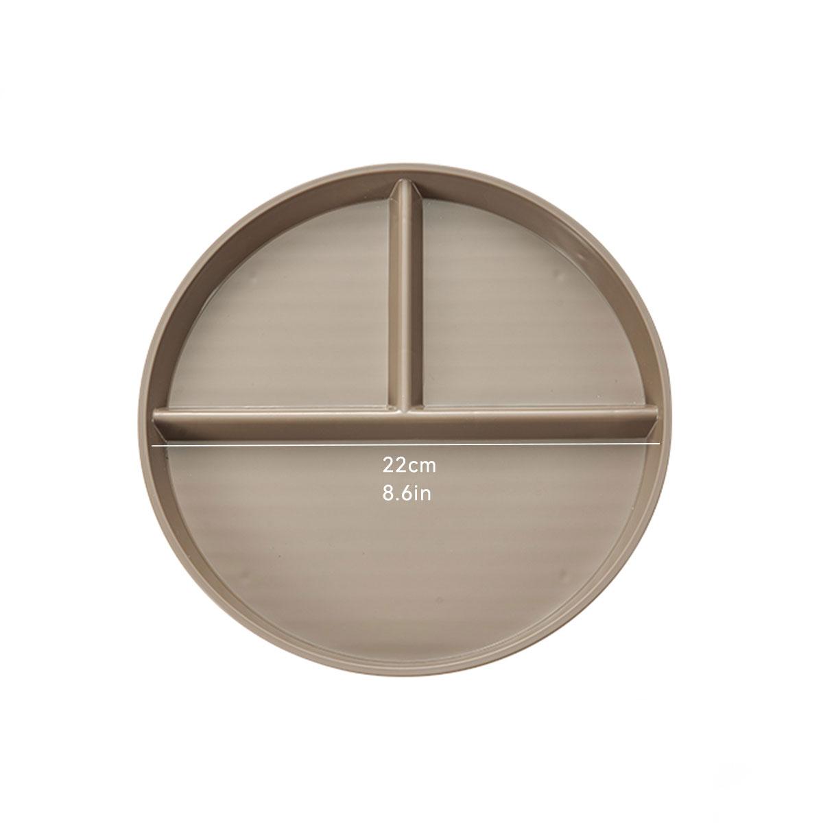 

WORTHBUY Round Plastic Divided Dinner Plate Microwave-Safe Salad Fruit Food Plate Dish For Women Control Diet Kitchen Tableware