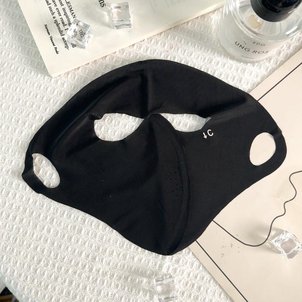 Fashion Solid Color Breathable Ice Silk Mask Summer Cool Anti-UV Traceless Sunscreen Masks Riding Full Face Mask Outdoor Sports
