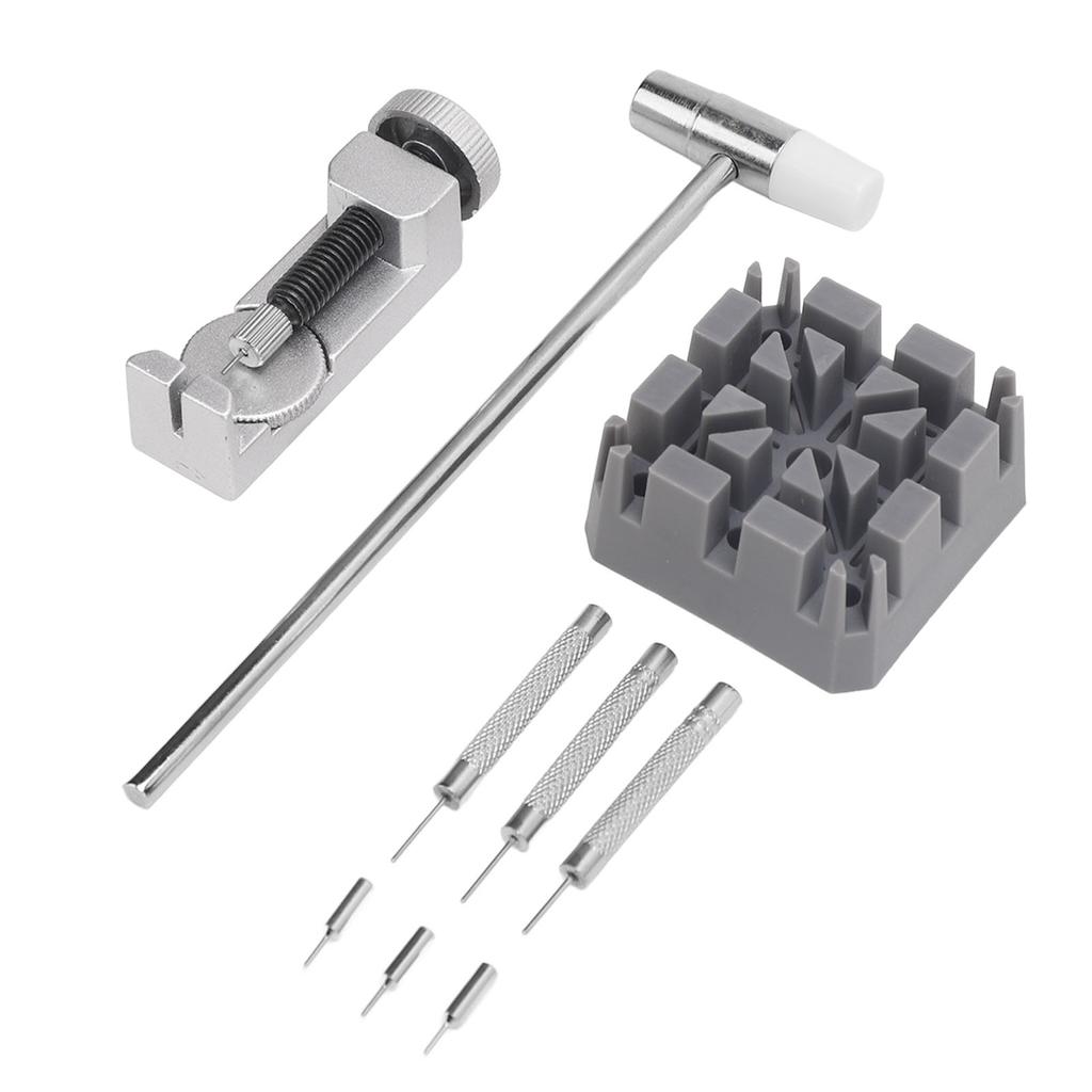 9pcs Watch Link Removal Tool Kit DIY Adjustment Professional Watch Repair Hammer for Bracelet Adjustment