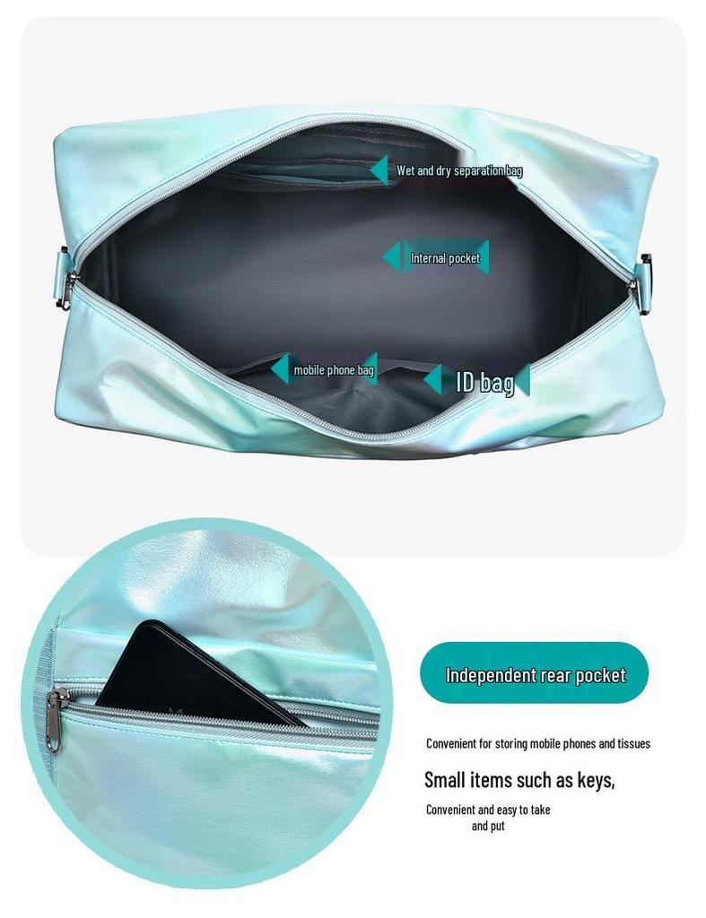 Women's Glossy Sport Yoga Bag 2025 - Stylish Crossbody & Handheld Travel Bag, Ideal for Fitness Enthusiasts.