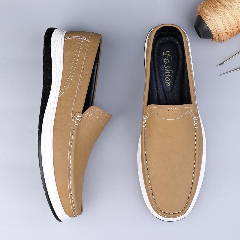 Fashion High Quality Men's Genuine Leather Loafers Handmade Male Slip On Shoes Classic Moccasins Casual Walking Flats Driving Footwear
