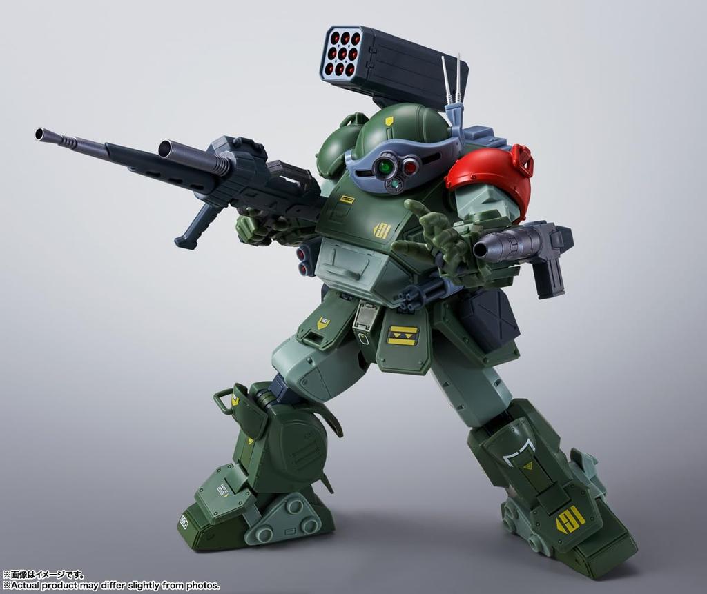 TAMASHII NATIONS HI-METAL R Armored Trooper Votoms Scope Dog Red Shoulder Custom, approximately 165mm, PVC, ABS, and die-cast painted action figure