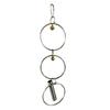 Stainless Steel Parrot Chew Toy Ring Bell Hanging Toy Bird Beak Grinding Toy For Macaw Cockatoo African Grey Cage Accessories