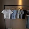 Petite Short-Sleeved Bow Slim-Fit Top - 2025 Korean Style Summer Women's Fashion