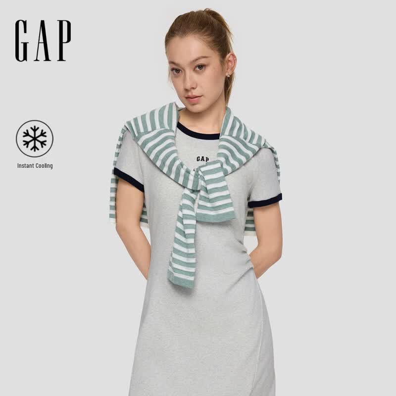 

GAP Women s Logo Print Pleated T-Shirt Dress 170/92A
